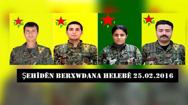 YPG nasnameya 4 şervanên xwe aşkere kir